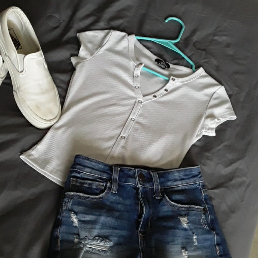 White button down shirt $20